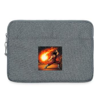 Fireball fighter in the volcano - Laptop bag 15" - heather grey - Front