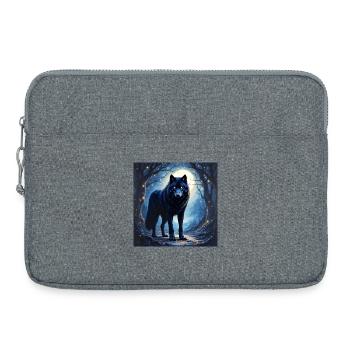 Power Animal Black Wolf - Laptop bag 15" - heather grey - Front