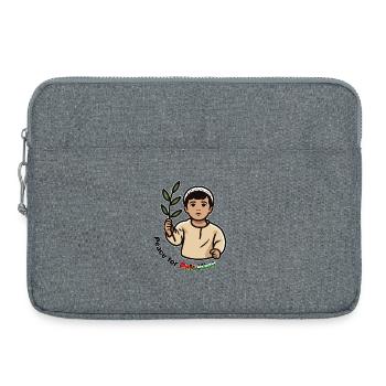 Free Palestine - Peace for Palestine - Laptop bag 15" - heather grey - Front