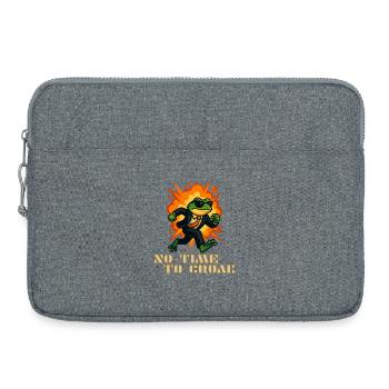 Samen im Anzug – Keine Zeit für Chillax - Laptoptasche 15" - Grau meliert - Vorne