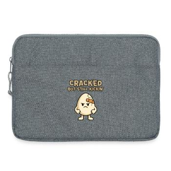 Cracked Egg: Stubborn and Kickin - Laptop bag 15" - heather grey - Front