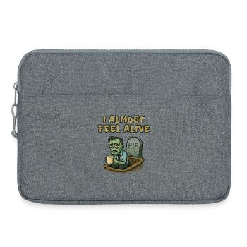 I Almost Feel Alive Zombie - Laptop bag 15" - heather grey - Front
