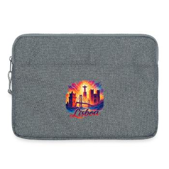 Lisbon Lisboa Capital Portugal Gift - Laptop bag 15" - heather grey - Front