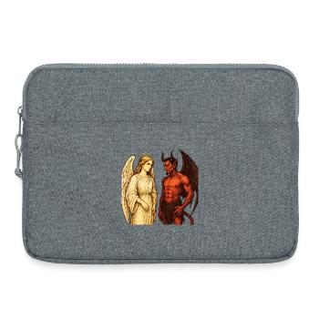 Ange céleste vs démone ardent Illustration - Sacoche pour ordinateur portable 15 pouces - gris chiné - Devant