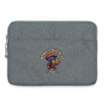 Affenfallschirmspringer in 10.000 Fuß Höhe - Laptoptasche 15" - Grau meliert - Vorne