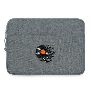 Vinyl Splash – Style de musique rétro - Sacoche pour ordinateur portable 15 pouces - gris chiné - Devant