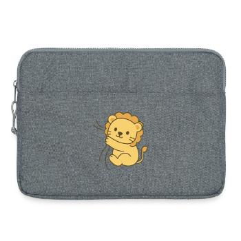 Cuddly Lion Baby - Snuggle King Cub - Laptop bag 15" - heather grey - Front