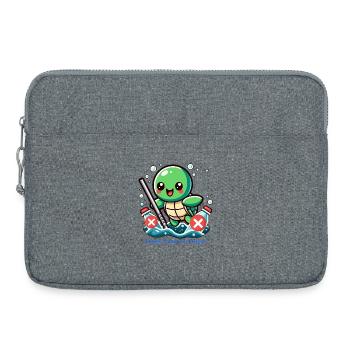 Garder les océans propres - Sacoche pour ordinateur portable 15 pouces - gris chiné - Devant