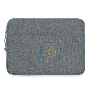 Interférence concentrique – Conception physique - Sacoche pour ordinateur portable 15 pouces - gris chiné - Devant