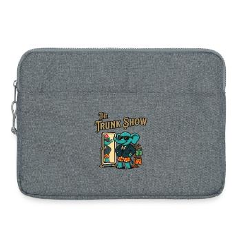 Trunk Show : Éléphant en smoking et maillot de bain - Sacoche pour ordinateur portable 15 pouces - gris chiné - Devant