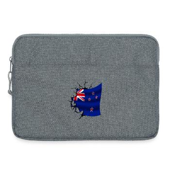Drapeau de la Nouvelle-Zélande - Nouvelle-Zélande - Drapeau - Sacoche pour ordinateur portable 15 pouces - gris chiné - Devant