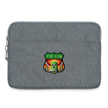 Stop Atom Wappen Design - Laptoptasche 15" - Grau meliert - Vorne