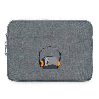 Cool Portable Cassette Audio Player - Laptop bag 15" - heather grey - Front