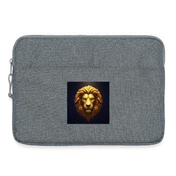 Lion d’or dans le ciel étoilé - Sacoche pour ordinateur portable 15 pouces - gris chiné - Devant