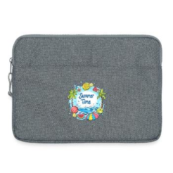 Summer Time Splash - Laptoptasche 15" - Grau meliert - Vorne