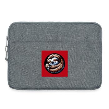 Faultier - cool bleiben immer mit der Ruhe - Laptoptasche 15" - Grau meliert - Vorne