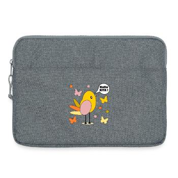 HALLO KITA KIND KINDERTAGESSTÄTTE VOGEL - Laptoptasche 15" - Grau meliert - Vorne