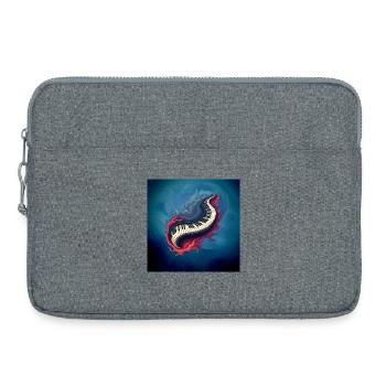 La musique en mouvement, le piano se courbe. - Sacoche pour ordinateur portable 15 pouces - gris chiné - Devant