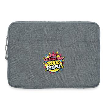 Stop Celebrating Toxic People - Laptop bag 15" - heather grey - Front