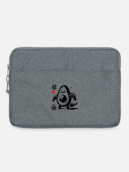 Elegantes asiatisches Kalligraphie-Blumendesign - Laptoptasche 15" - Grau meliert