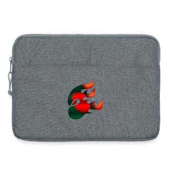 Bangladesch Flagge - Bangladesch - Ninja - Laptoptasche 15" - Grau meliert - Vorne