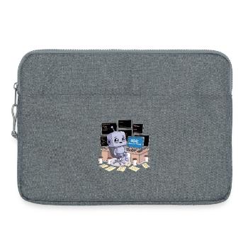 404: Schlaf nicht gefunden - Laptoptasche 15" - Grau meliert - Vorne