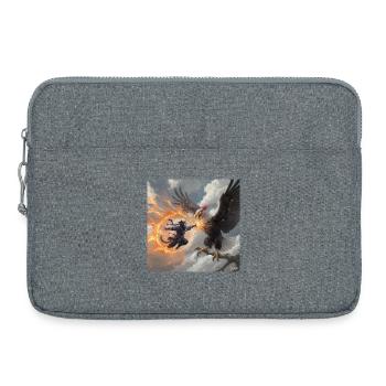 Bête légendaire et guerrier au combat - Sacoche pour ordinateur portable 15 pouces - gris chiné - Devant