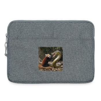 Wild Safari Fighter Motif - Laptop bag 15" - heather grey - Front
