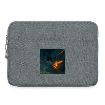 Futuristisches Angriffsbild eines Luftwaffenstützpunkts - Laptoptasche 15" - Grau meliert - Vorne