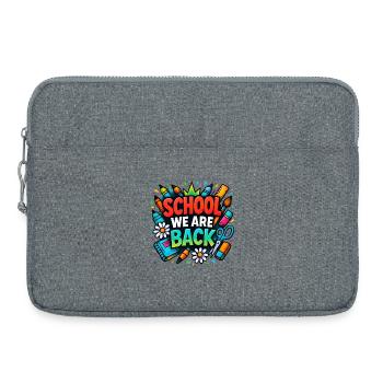 School We Are Back Shirt Graffiti Schule Kids - Laptoptasche 15" - Grau meliert - Vorne