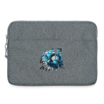 Grafischer Rhythmus und chromatischer Klang. - Laptoptasche 15" - Grau meliert - Vorne