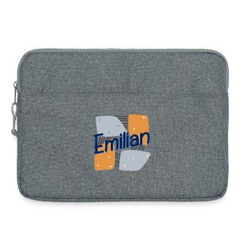 PRÉNOM GARÇON PRÉNOM BÉBÉ PRÉNOM EMILIAN - Sacoche pour ordinateur portable 15 pouces - gris chiné - Devant