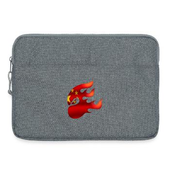 Drapeau de la Chine - Chine - Ninja - Sacoche pour ordinateur portable 15 pouces - gris chiné - Devant