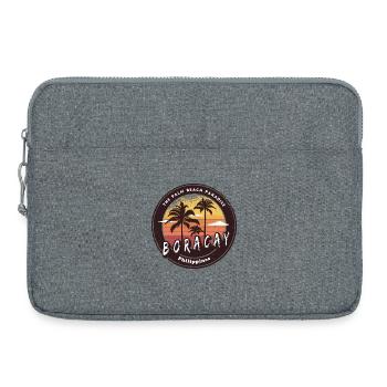 Boracay Philippines Vintage Design - Laptop bag 15" - heather grey - Front