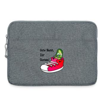 GUTE NACHT SPORTSCHUHE GURKEN - Laptoptasche 15" - Grau meliert - Vorne