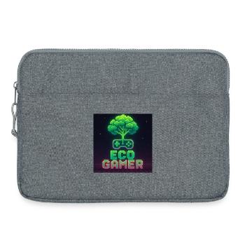 EcoGracz Gaming Pixel Art Design - Laptoptasche 15" - Grau meliert - Vorne