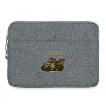 Louder than your excuses - Laptop bag 15" - heather grey - Front