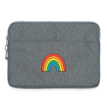 Lebendige Regenbogen-Illustration in Retrofarben - Laptoptasche 15" - Grau meliert - Vorne