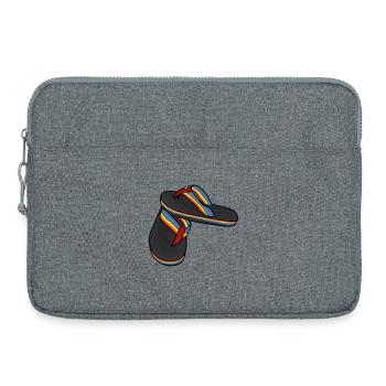 Rainbow Flip Flops 70s, 80s and 90s Vintage - Laptop bag 15" - heather grey - Front