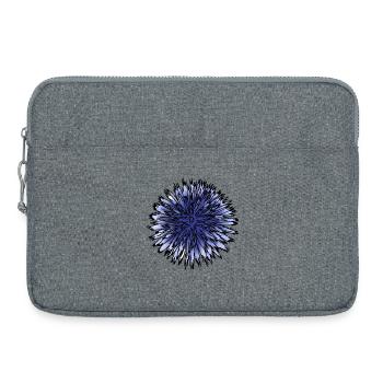 Blaue Distelblume - Laptoptasche 15" - Grau meliert - Vorne