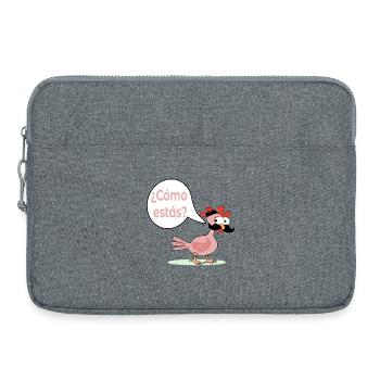 How are you - Chicken Chicken Mustache Hen - Laptop bag 15" - heather grey - Front