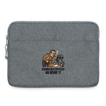 Teacher Coffee Cigarettes Bad Breath - Laptop bag 15" - heather grey - Front