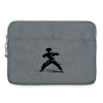 Girl Karate Sketch - Laptop bag 15" - heather grey - Front
