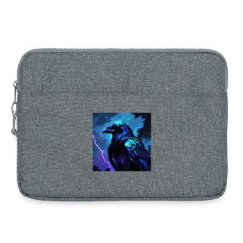 Art du corbeau de nuit électrique - Sacoche pour ordinateur portable 15 pouces - gris chiné - Devant