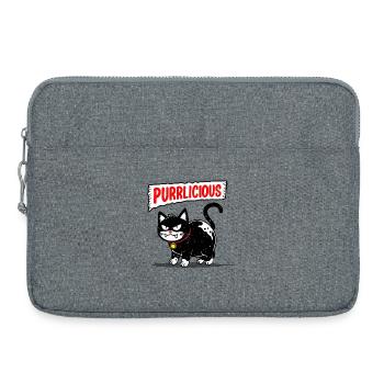 Cat Purrlicious - Laptop bag 15" - heather grey - Front