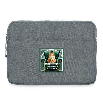 True crime cat - a case for a couch potato detective - Laptop bag 15" - heather grey - Front