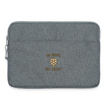 Dans le houblon, nous faisons confiance au texte avec les arômes de houblon - Sacoche pour ordinateur portable 15 pouces - gris chiné - Devant