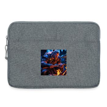 viking fantastique avec une hache - Sacoche pour ordinateur portable 15 pouces - gris chiné - Devant