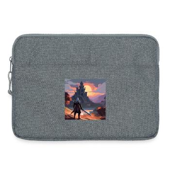 Der Hexer vor der Bastion bei Sonnenuntergang - Laptoptasche 15" - Grau meliert - Vorne