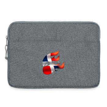 Drapeau de la République dominicaine - Sacoche pour ordinateur portable 15 pouces - gris chiné - Devant